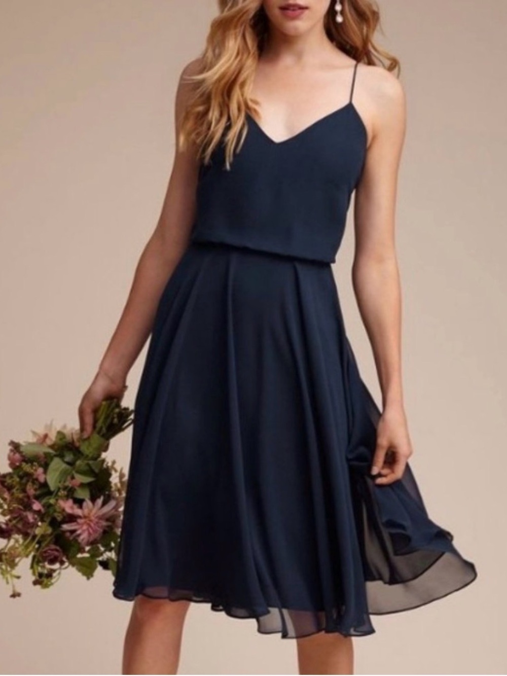 BHLDN Jenny Yoo Sienna Dress in Navy